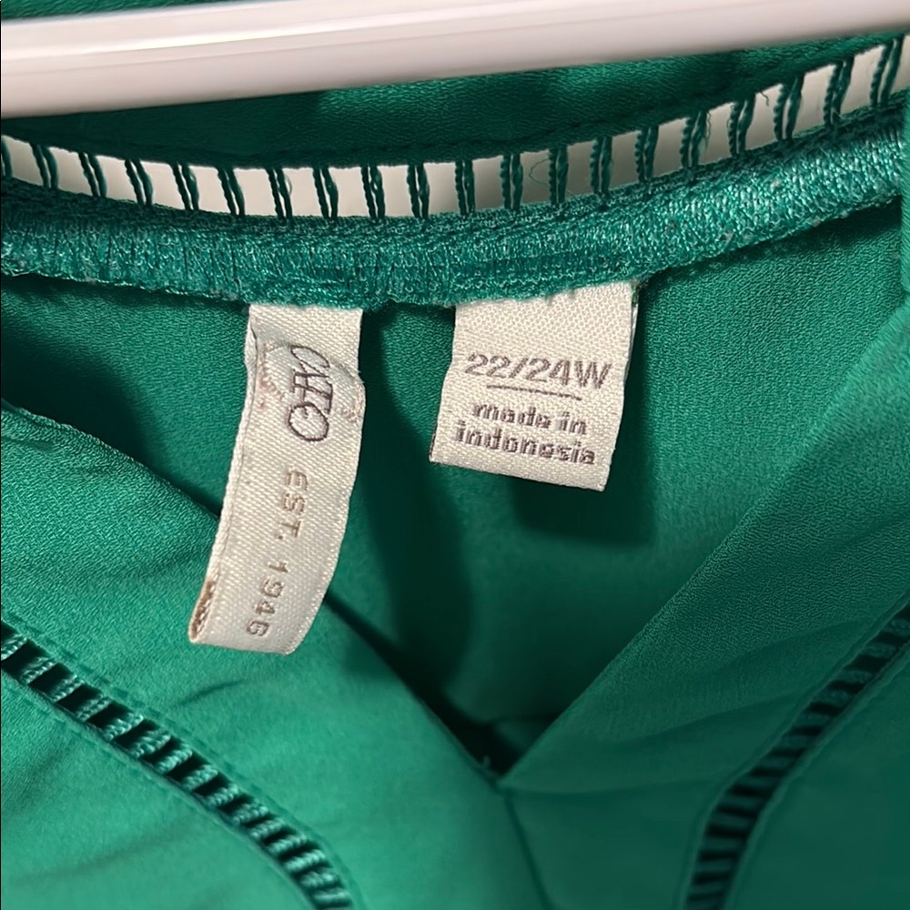 Cato 22/24 Green Women's Dress Top - Picture 2 of 6